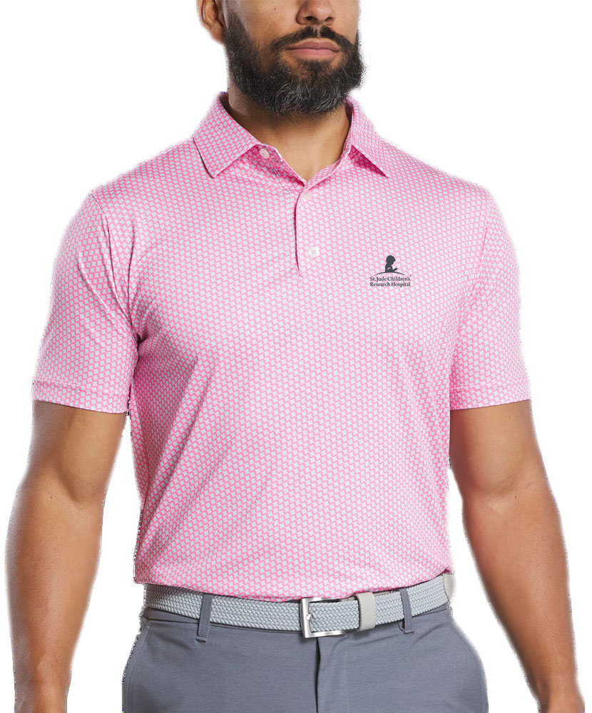 St. Jude FootJoy Houndstooth Geo Lisle Polo